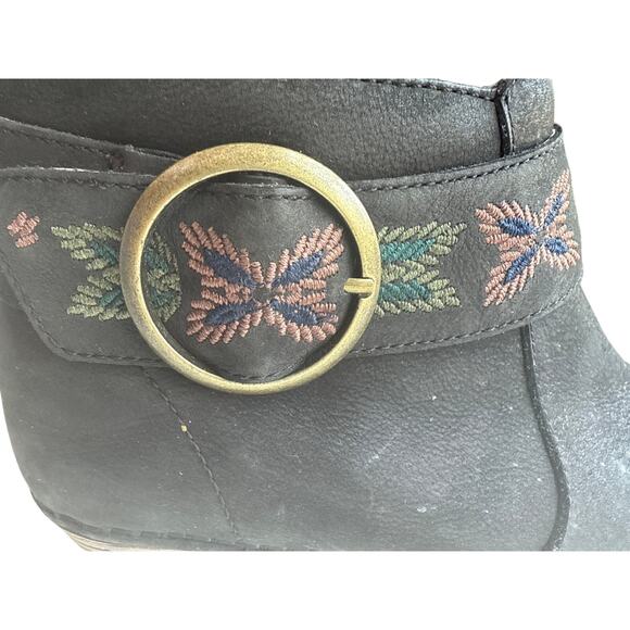 Dansko Leather MINA Ankle Zip Booties in Black Size 37/ US 7 - Picture 5 of 9